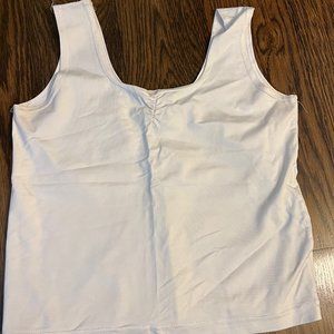 Women's white tank top size small with Ruching